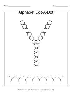 Alphabet Do a Dot Letter Y