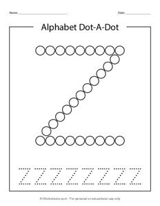 Alphabet Do a Dot Letter Z