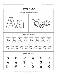Alphabet Letter A a