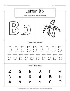 Alphabet Letter B b
