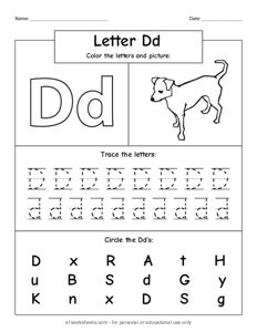 Alphabet Letter D d