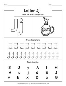 Alphabet Letter J j