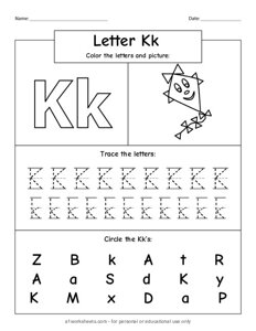 Alphabet Letter K k