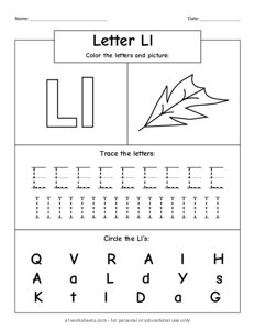 Alphabet Letter L l