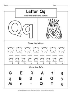 Alphabet Letter Q q