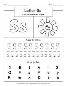 Alphabet Letter S s