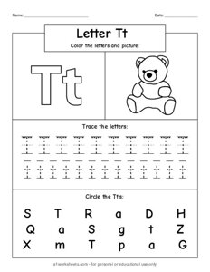 Alphabet Letter T t