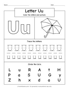 Alphabet Letter U u