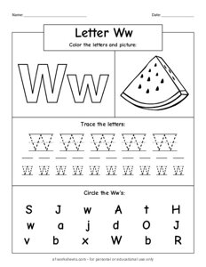 Alphabet Letter W w