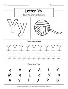 Alphabet Letter Y y