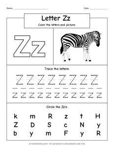 Alphabet Letter Z z