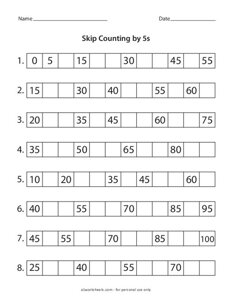 Skip Counting by 5s 