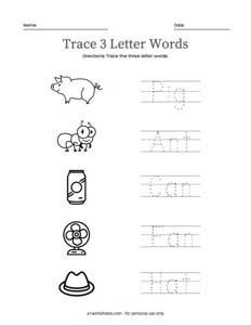 Tracing the 3 Letter Word