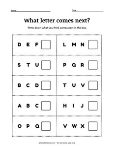 What Letter Comes Next