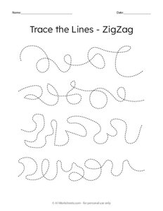 Trace the ZigZag Lines