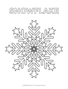 Snowflake Coloring Page #2