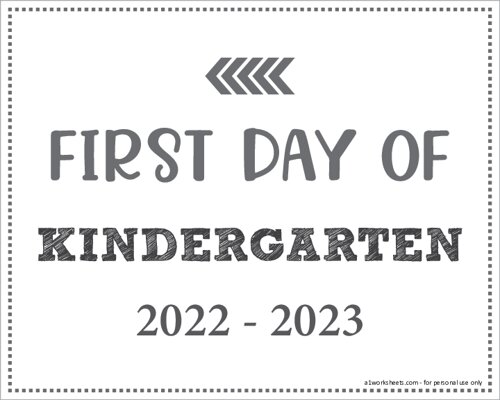 First Day Of Kindergarten Sign Diy