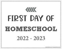 First Day of Homeschool Sign (Editable)