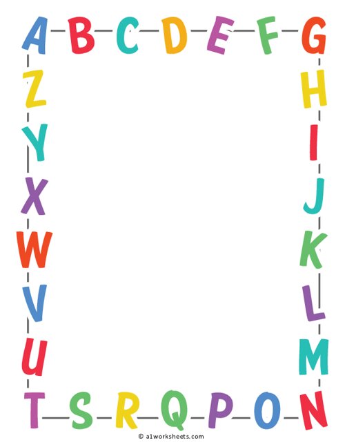 Printable Alphabet Border Template
