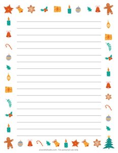 Christmas Decorative Lined To Do List
