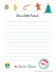 Christmas Letter from Santa Claus Template