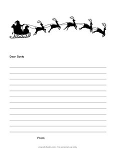 Santa Wish List Writing Template