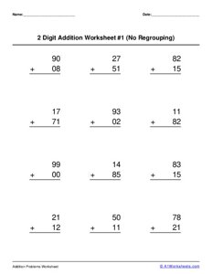 Two Digit Addition with No Regrouping (Upto 99)