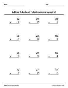 1-digit and 2-digit Addition (with Regrouping)