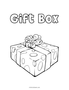 Gift Box Coloring Pages