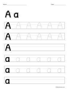 Alphabet Letters Tracing A