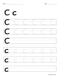 Alphabet Letters Tracing C