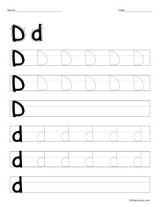 Alphabet Letters Tracing D
