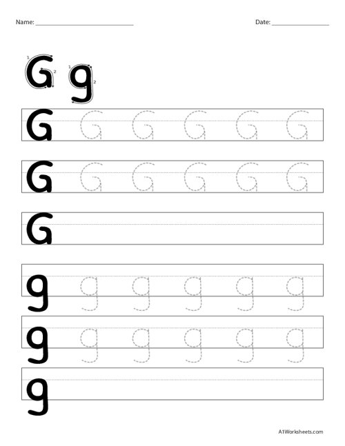 Alphabet Letters Tracing G