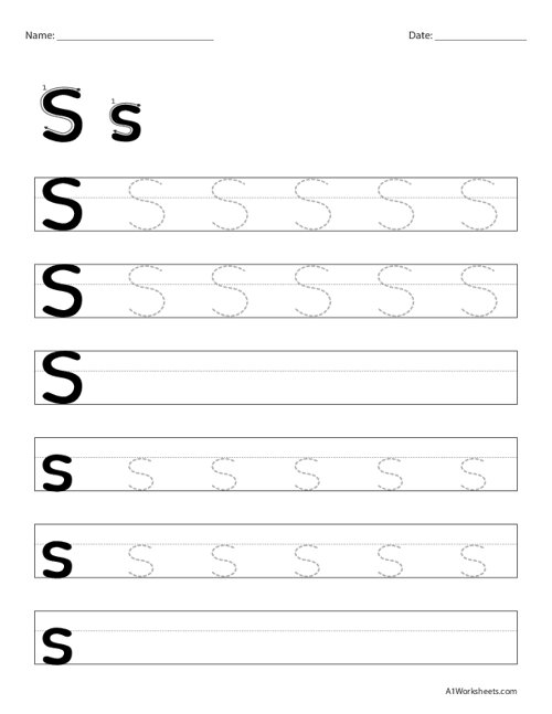 Alphabet Letters Tracing S