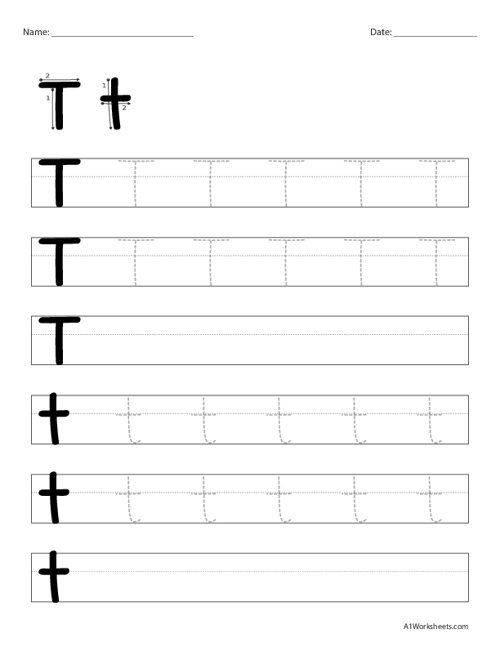 Alphabet Letters Tracing T