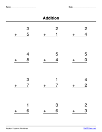 basic addition worksheet maker