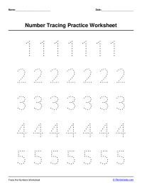 number tracing worksheet generator