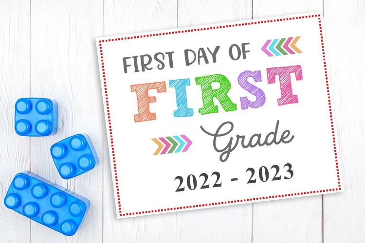 Editable First Day of School Sign - Colorful Printable