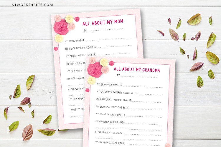 All About My Mom Printables for Mother’s Day