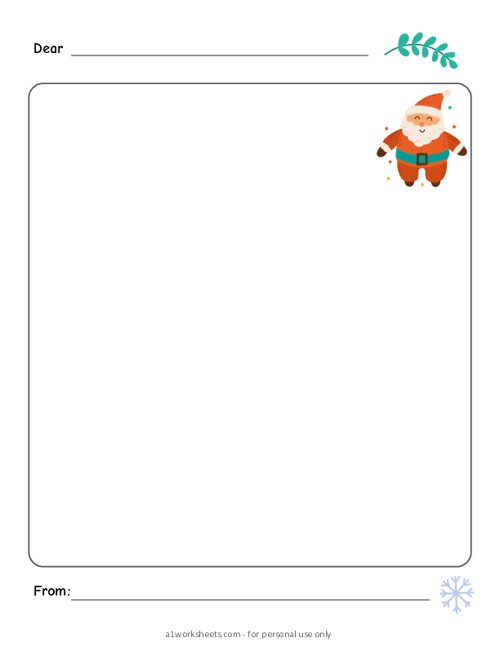 Letter Writing Template Blank