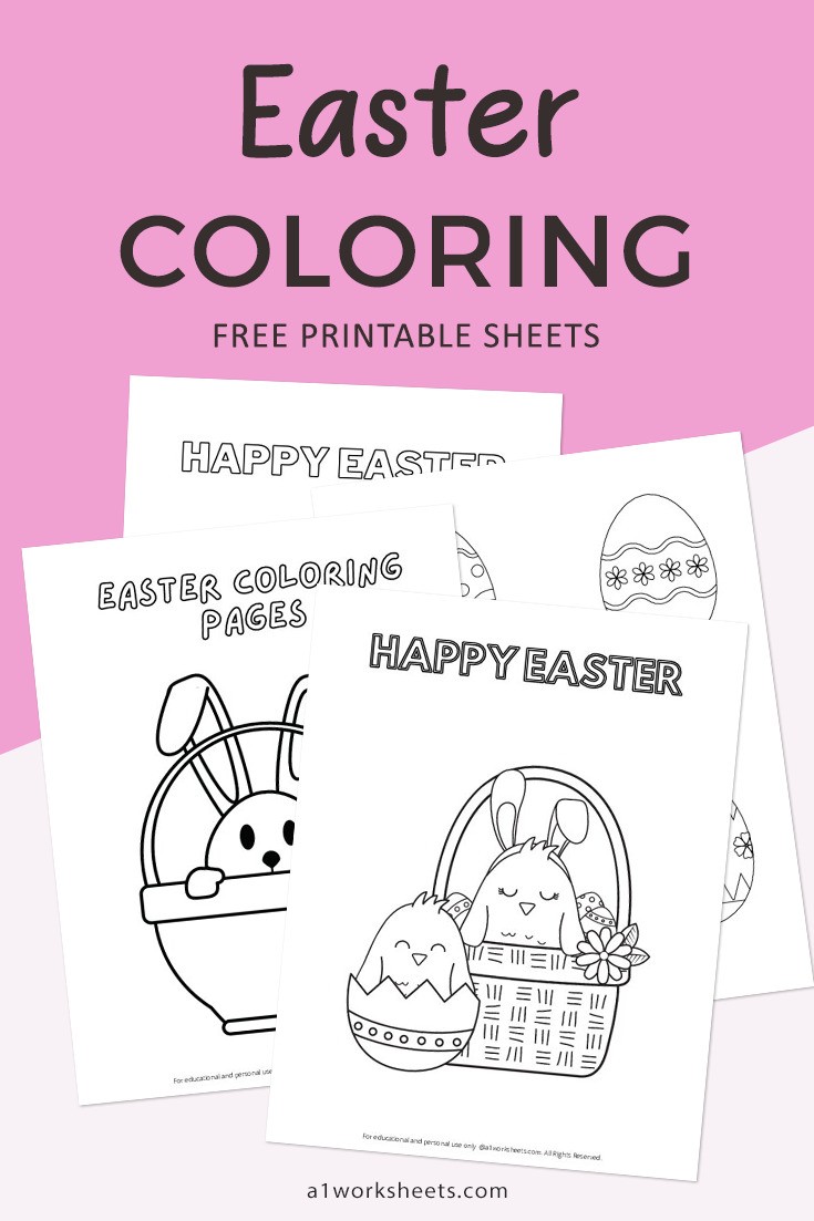 Easter Eggs Coloring Sheets for Kids