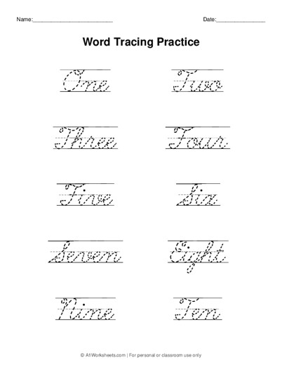 Free Printable Word Tracing Worksheets - Make Your Own